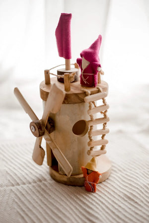 Unleash Creativity with the QToys Australia Wooden Windmill!