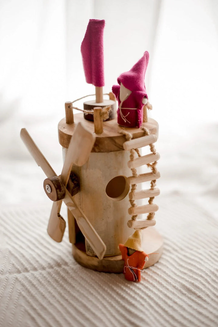 Unleash Creativity with the QToys Australia Wooden Windmill!