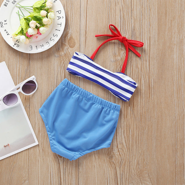 Baby Girl Striped Patterns Shorts Swim