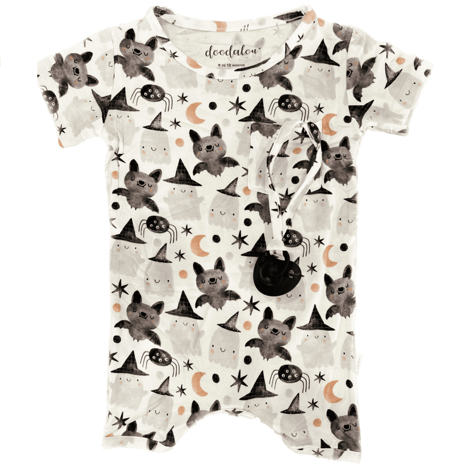 Discover the Comfort and Style of the Squad Ghouls Doodalou Bamboo Baby Romper