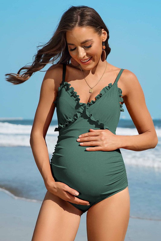 Ruch Floral Maternity Swimsuit