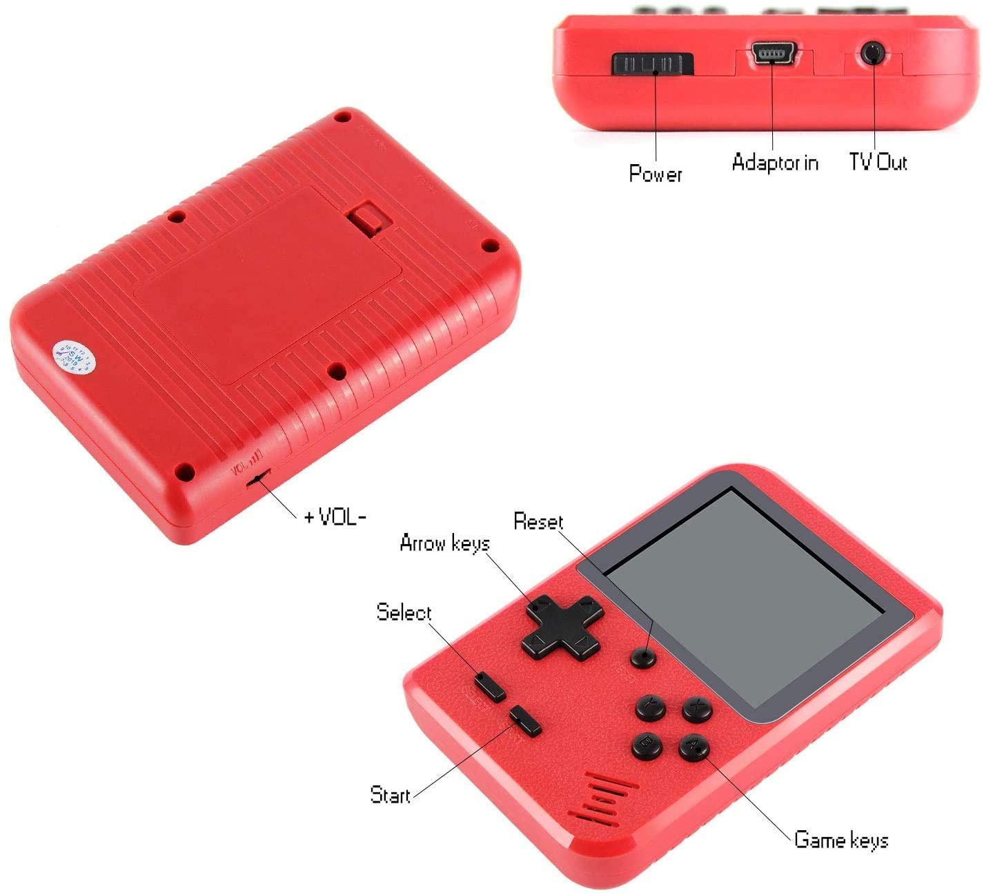 Portable Game Pad With 400 Games Toy Set