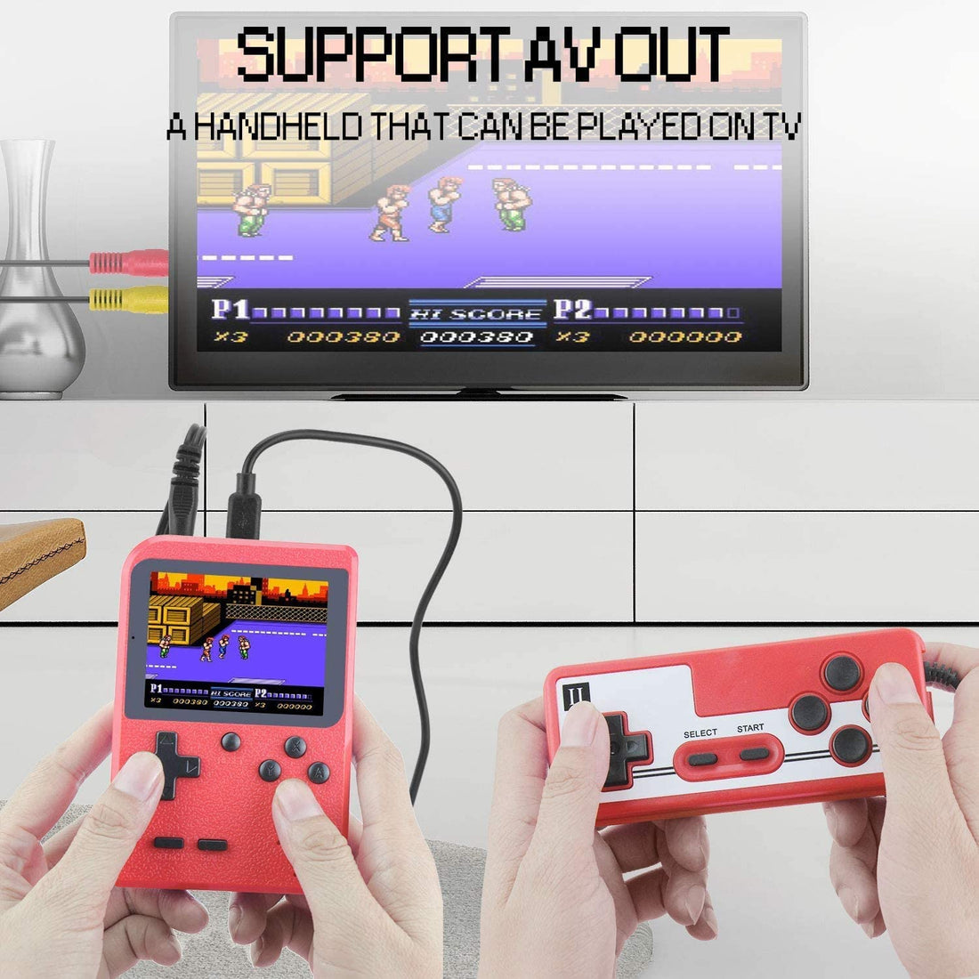 Portable Game Pad With 400 Games Toy Set