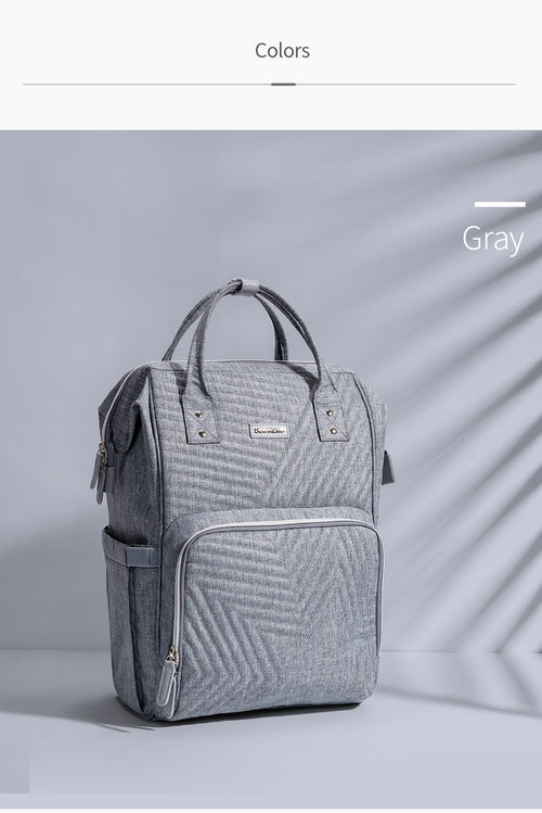 Modern Quilted Diaper Backpack