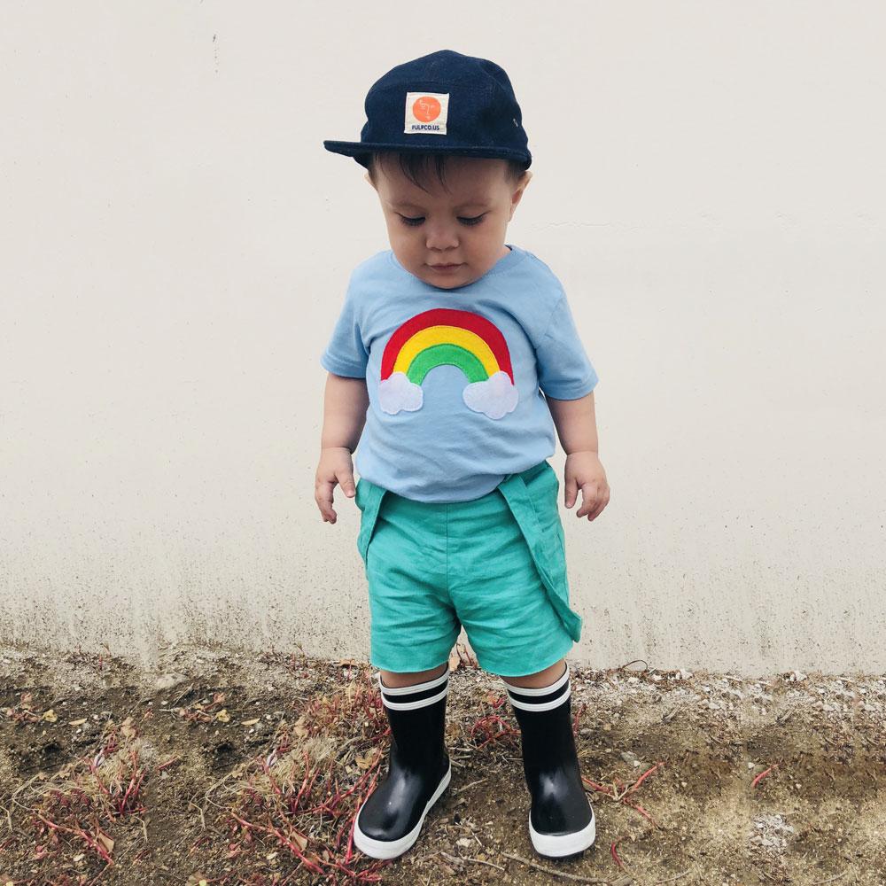 Aloha Rainbow Kids Baby Blue Shirt
