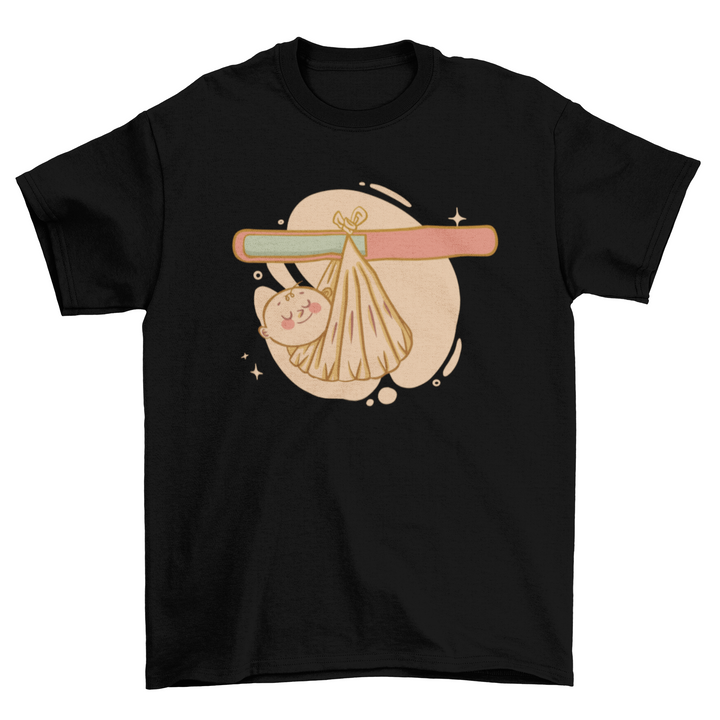 Baby wrapped t-shirt design
