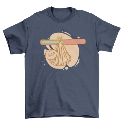 Baby wrapped t-shirt design