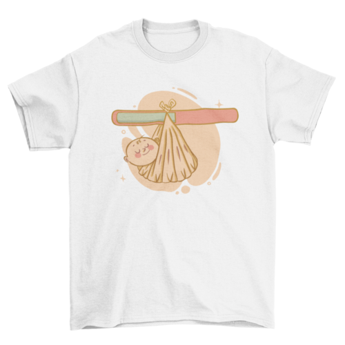 Baby wrapped t-shirt design