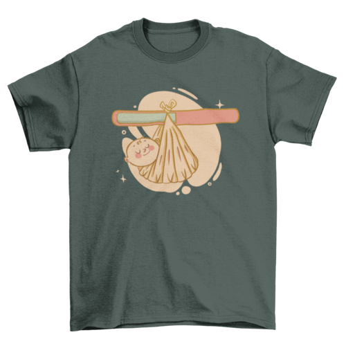 Baby wrapped t-shirt design