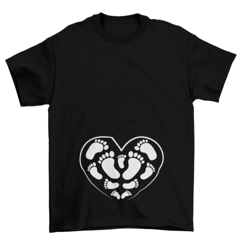 Baby feet pregnancy t-shirt design