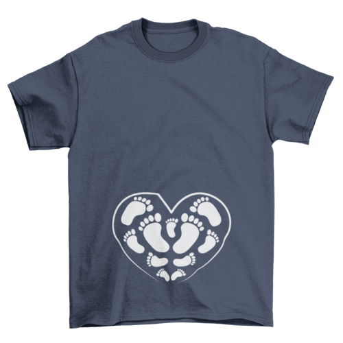 Baby feet pregnancy t-shirt design