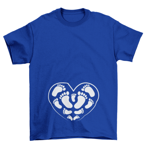 Baby feet pregnancy t-shirt design