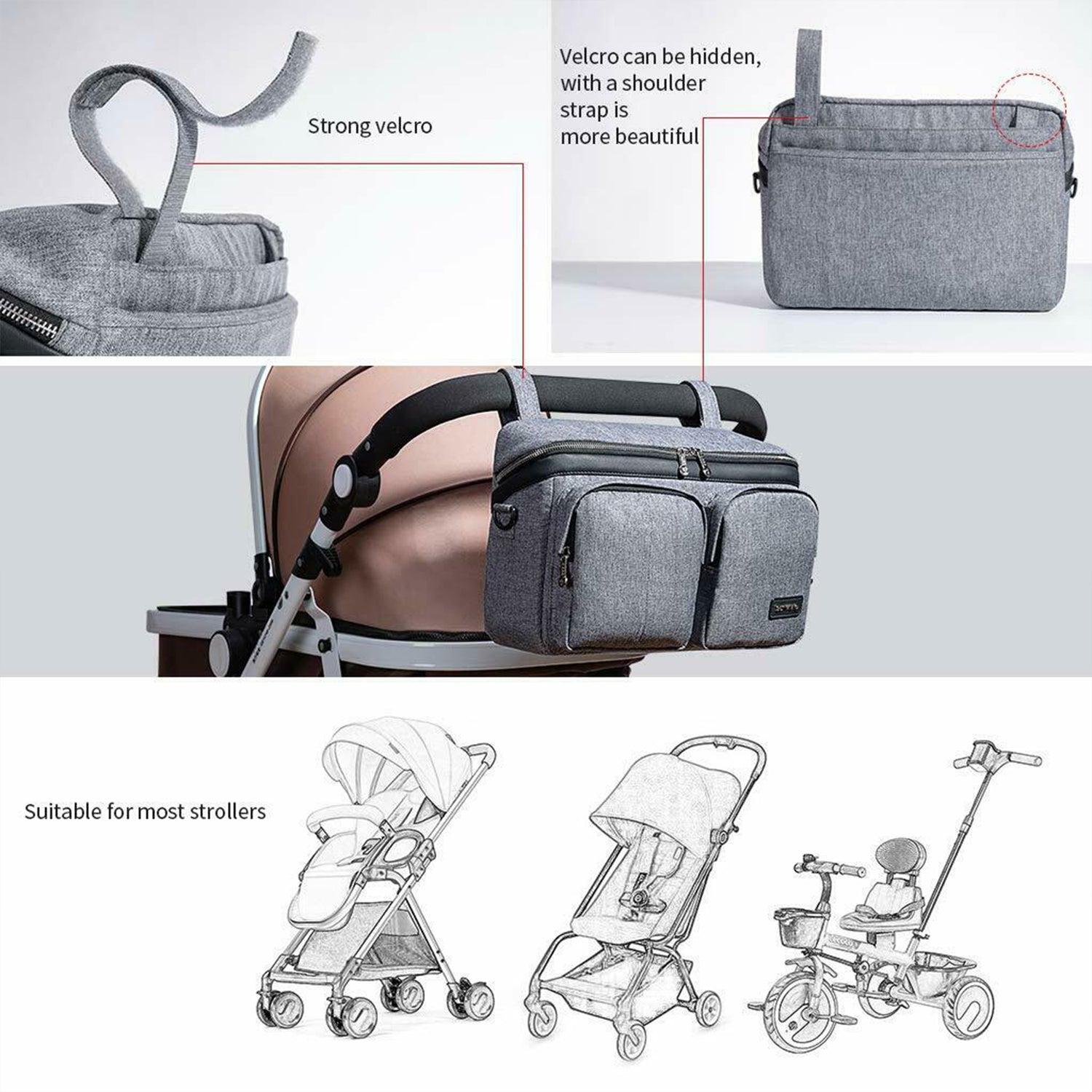 Stroller Organizer Diaper Bag