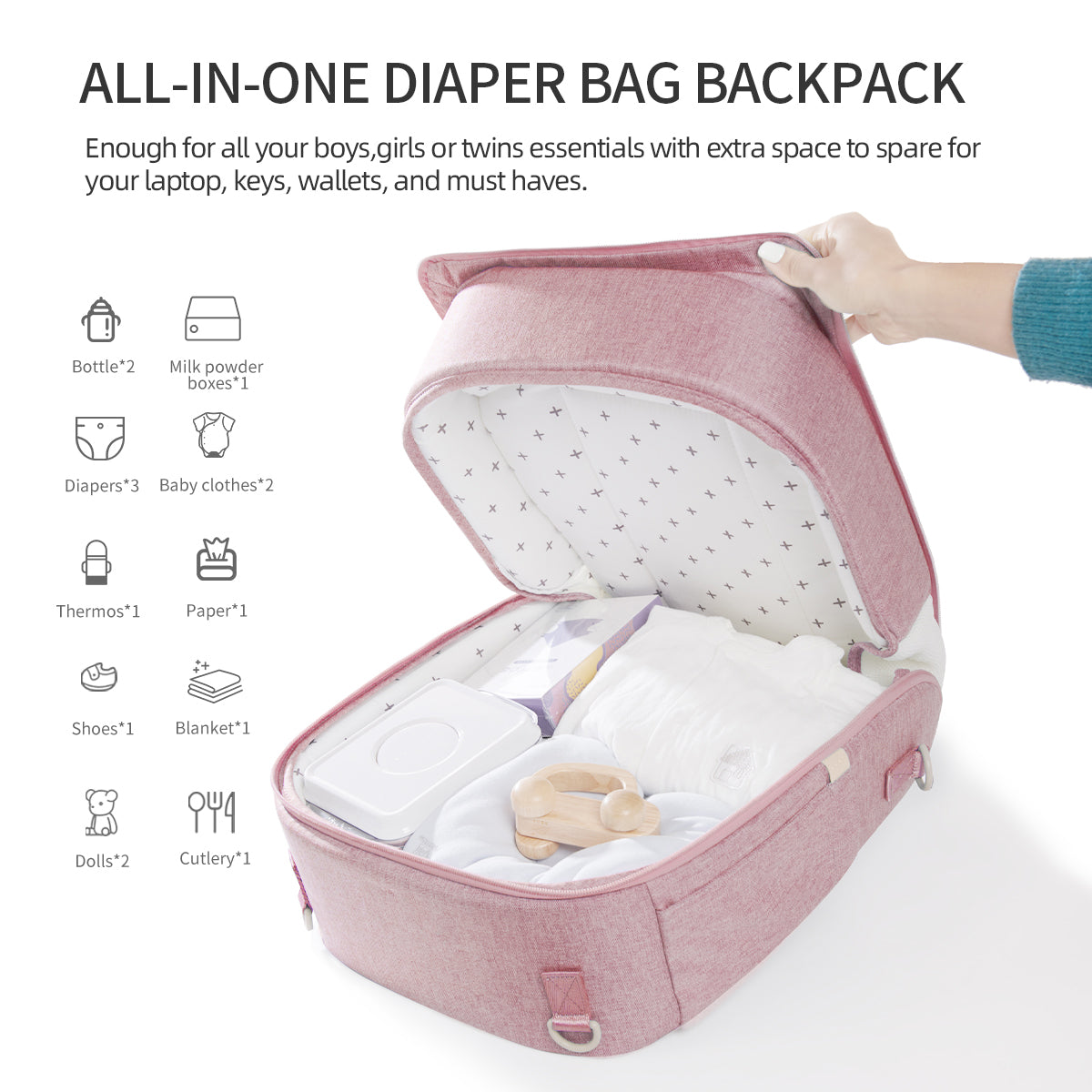 Portable Baby Diaper Backpack