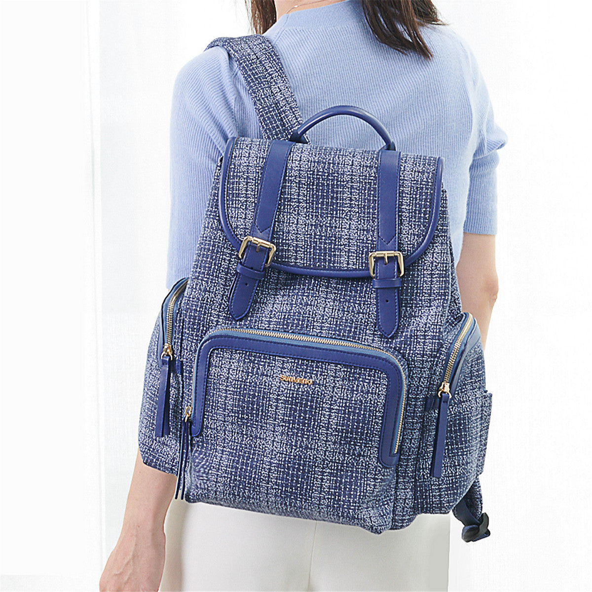 Fashion Tweed Baby Diaper Backpack