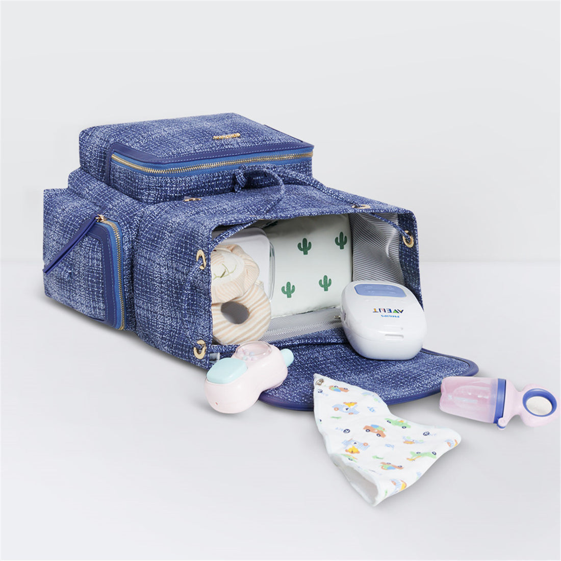 Fashion Tweed Baby Diaper Backpack