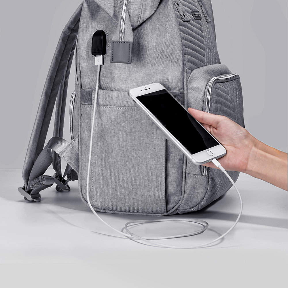 Modern Quilted Diaper Backpack