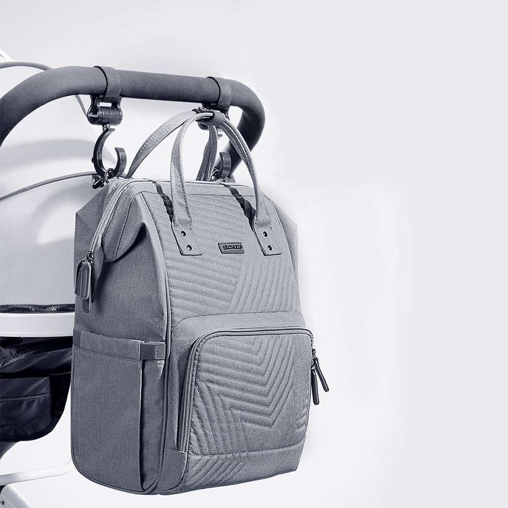 Modern Quilted Diaper Backpack