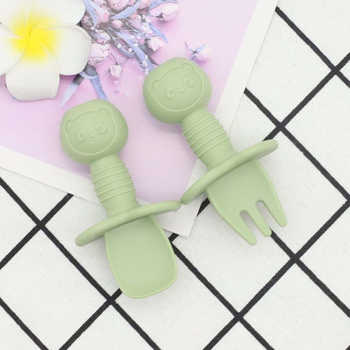 Baby Bear Food Training Silicone Spoon