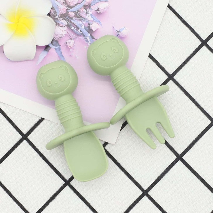 Baby Bear Food Training Silicone Spoon