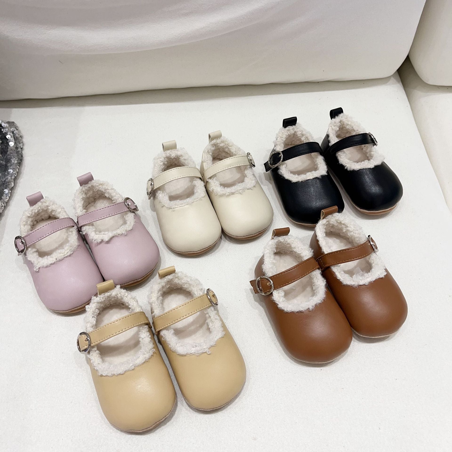 Infant Baby Girl Solid Color Warm Shoes