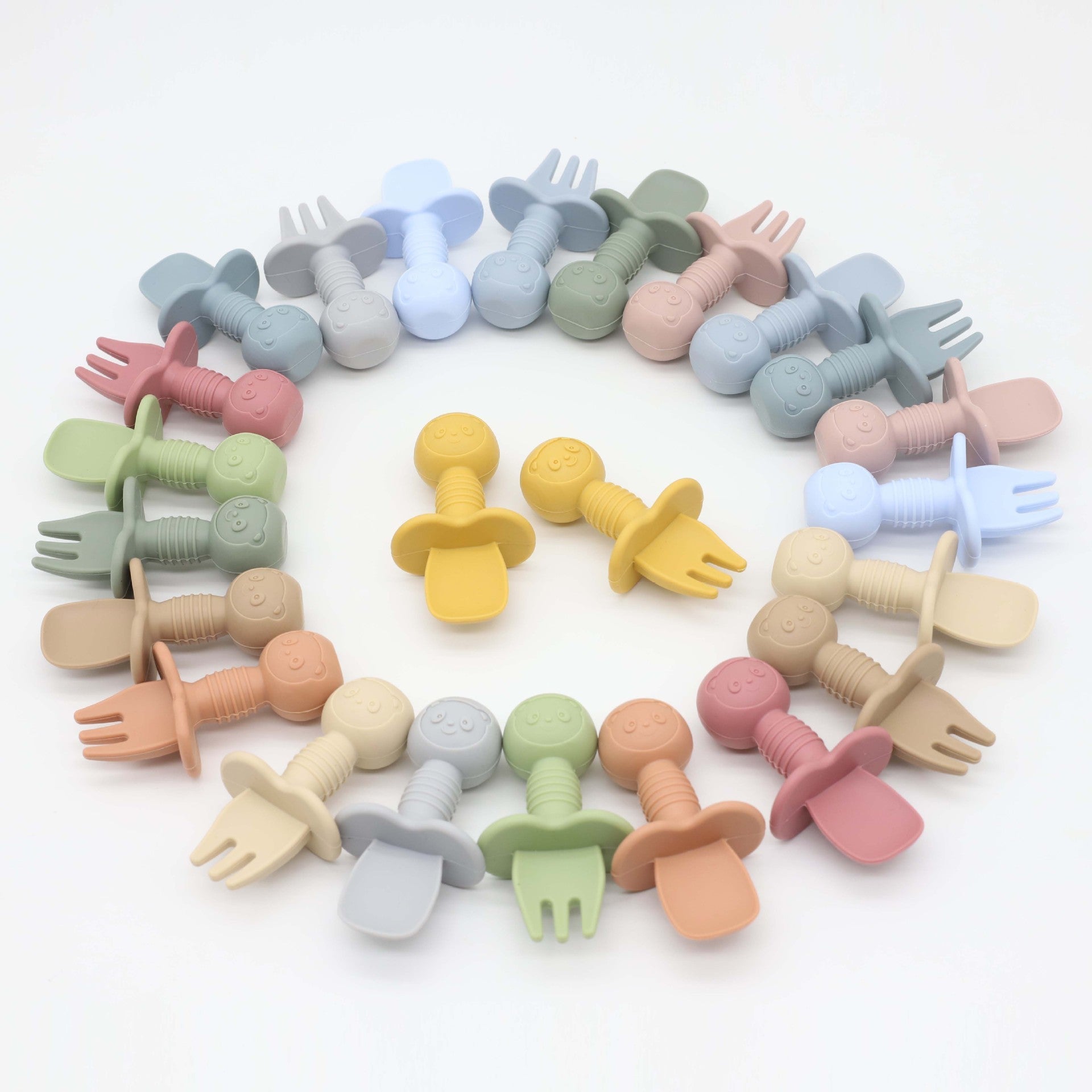 Baby Bear Food Training Silicone Spoon