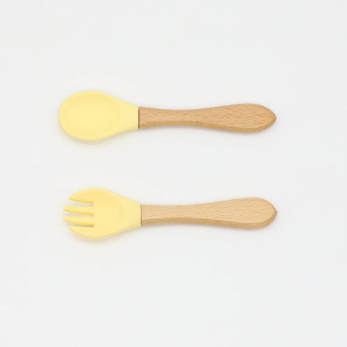 Baby Food Silicone Spoon Fork Cutlery