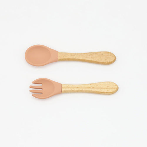 Baby Food Silicone Spoon Fork Cutlery
