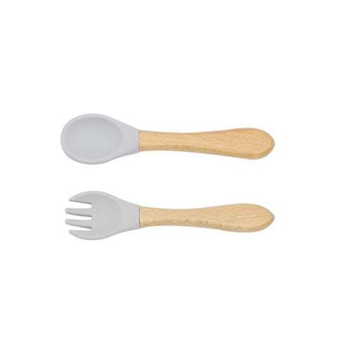 Baby Food Silicone Spoon Fork Cutlery