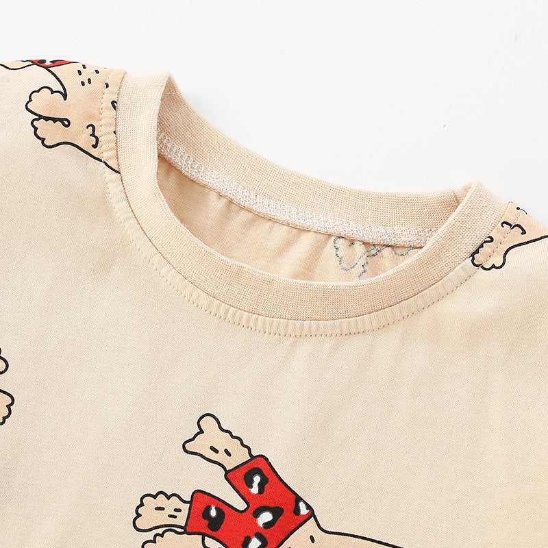 Baby Cartoon Dog Pattern Shirt