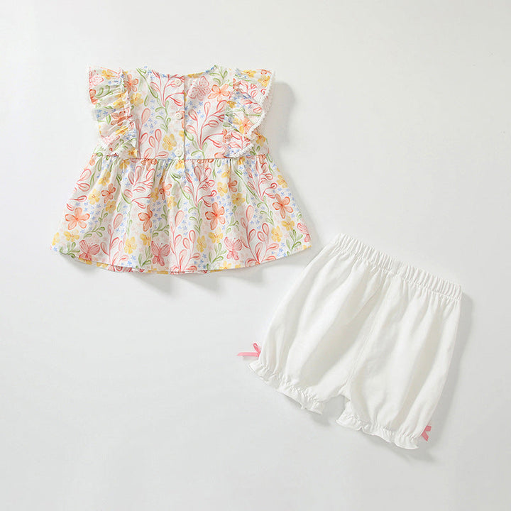 Summer Baby Kids Floral Pattern T-shirt