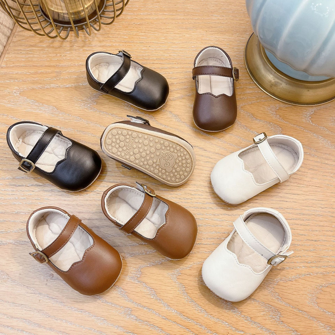 Baby Solid Color Leather Toddler Shoes