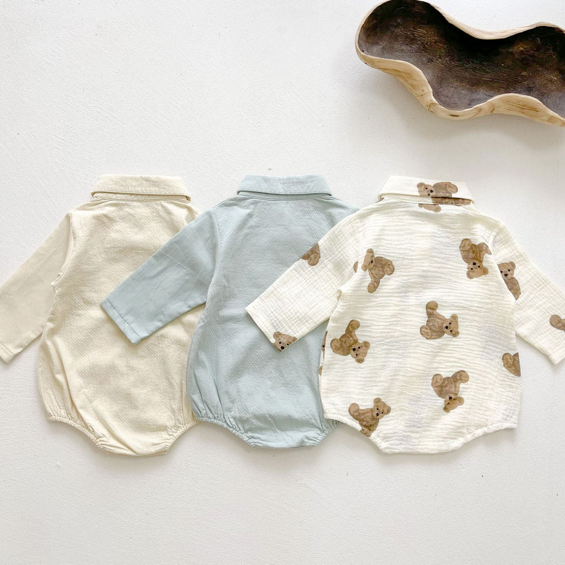 Baby Boy Solid Color Breasted Design