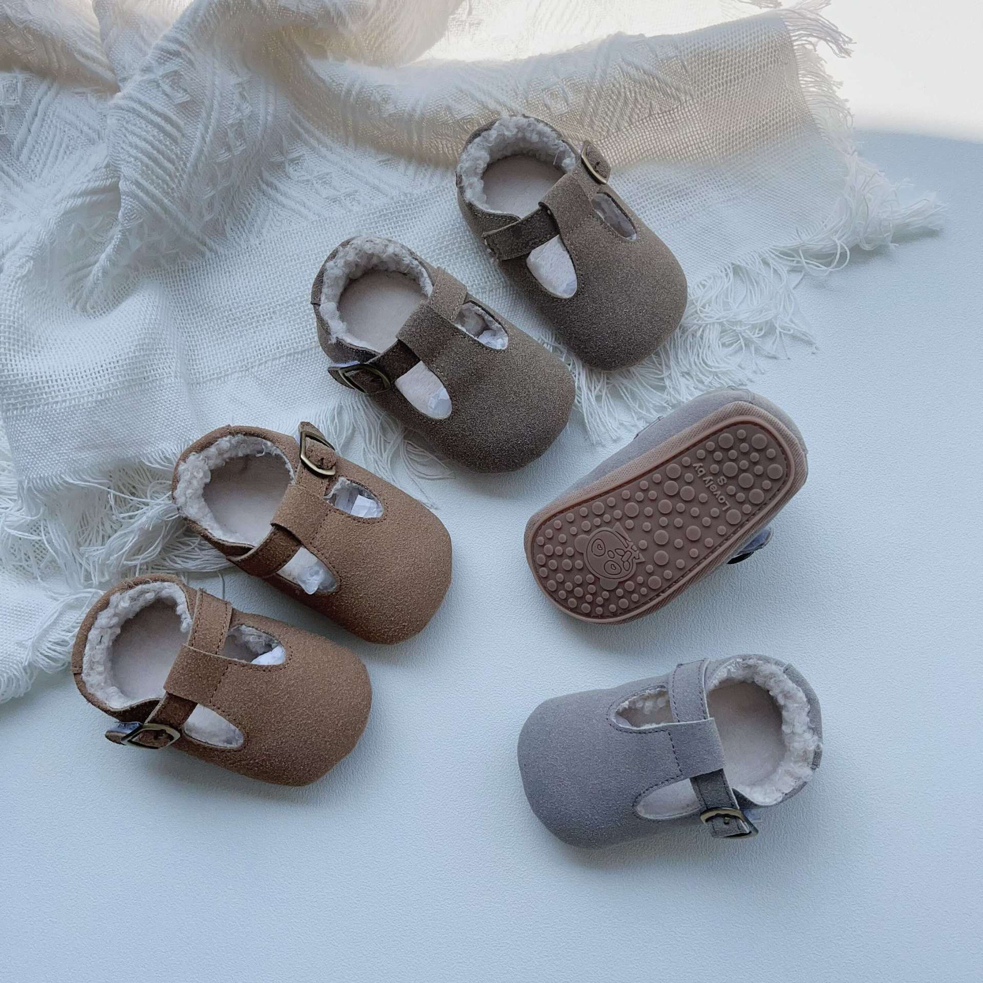 Baby Girl Plush Warm Anti-Slip Shoes