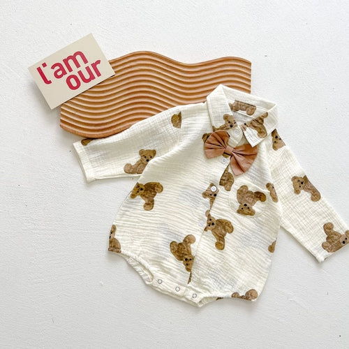 Baby Boy Solid Color Breasted Design