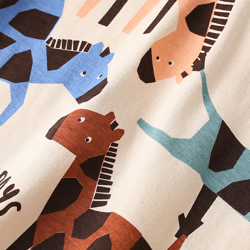 Baby Boy Horse Print Shorts Sets