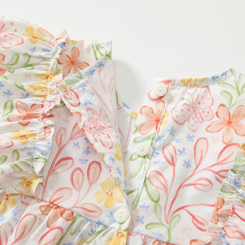 Summer Baby Kids Floral Pattern T-shirt