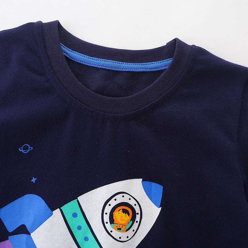 Baby Boy Rocket Print T-Shirt