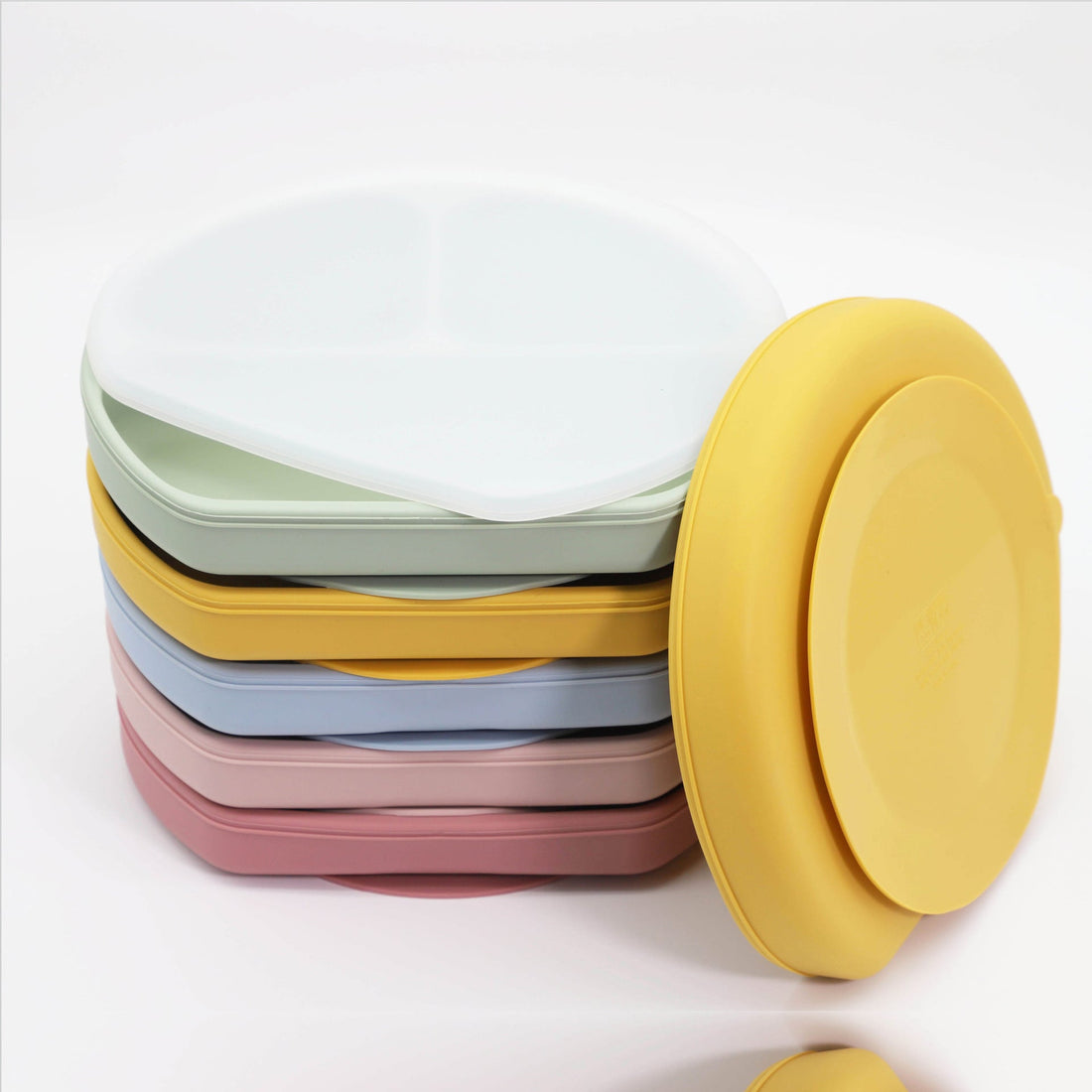 Baby Silicone Plate With Wooden Spoon