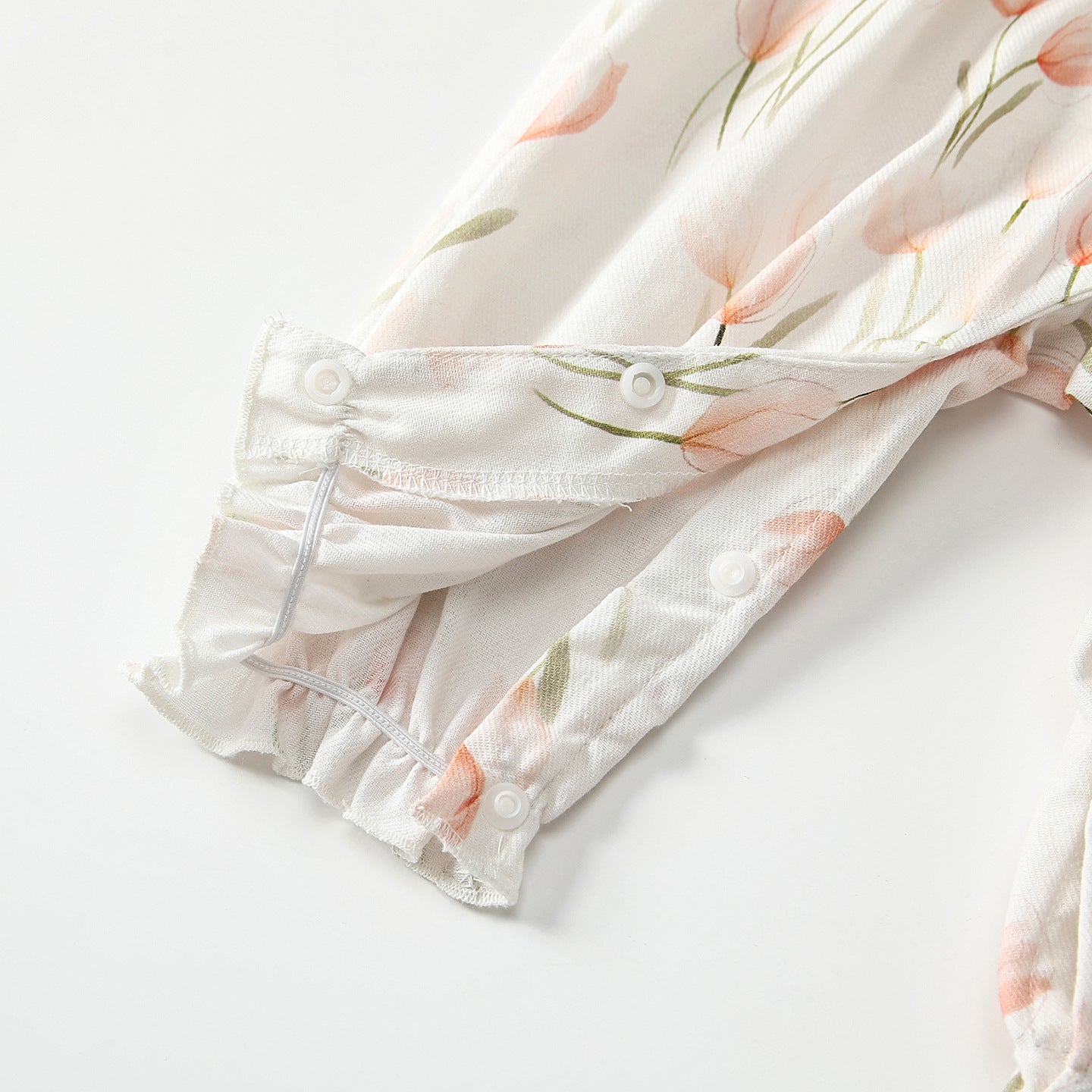 Baby Girls Flowers Pattern Long Sleeves Romper