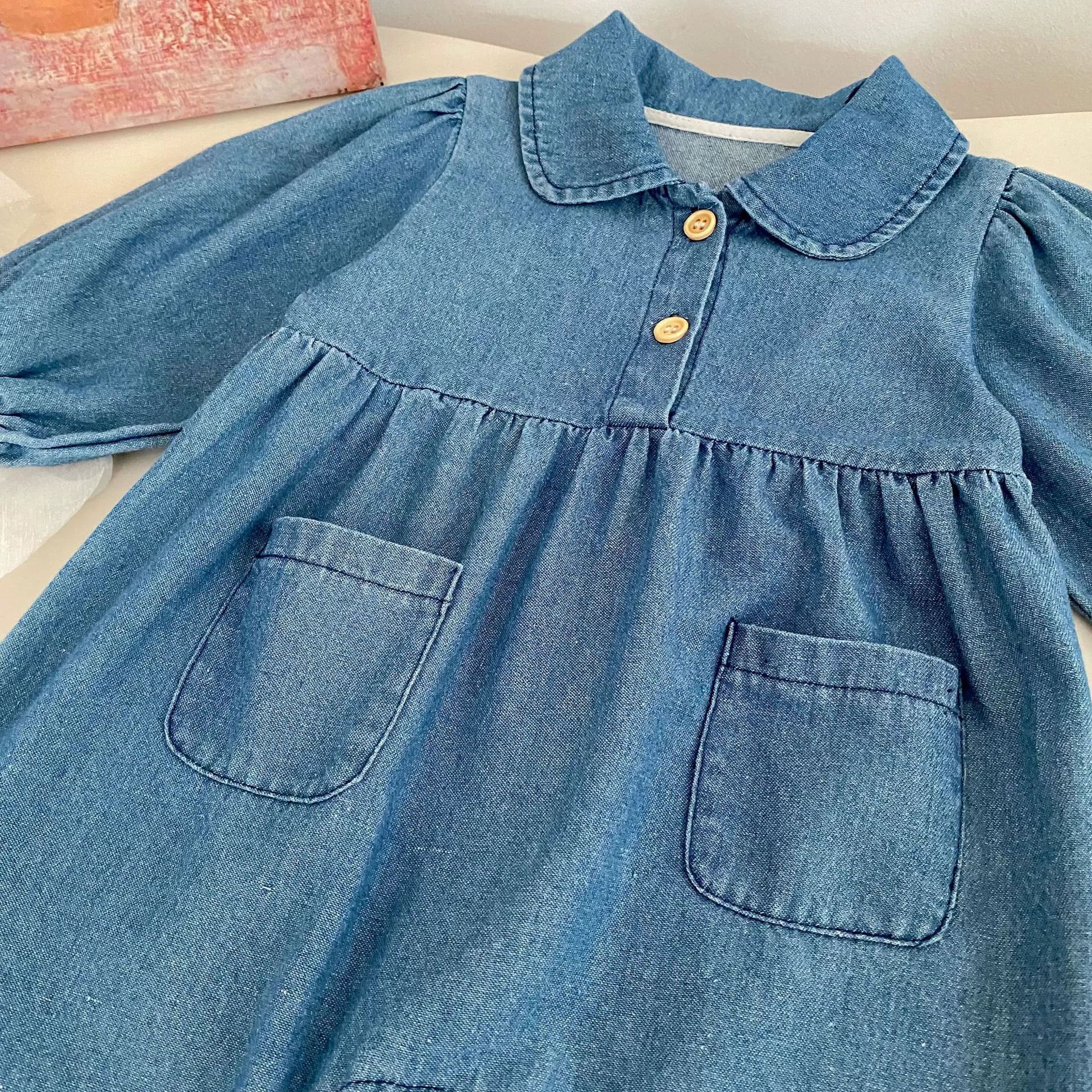 Baby Casual Pocketed Denim Rompers