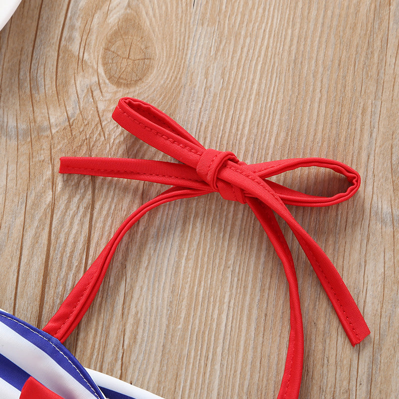 Baby Girl Striped Patterns Shorts Swim