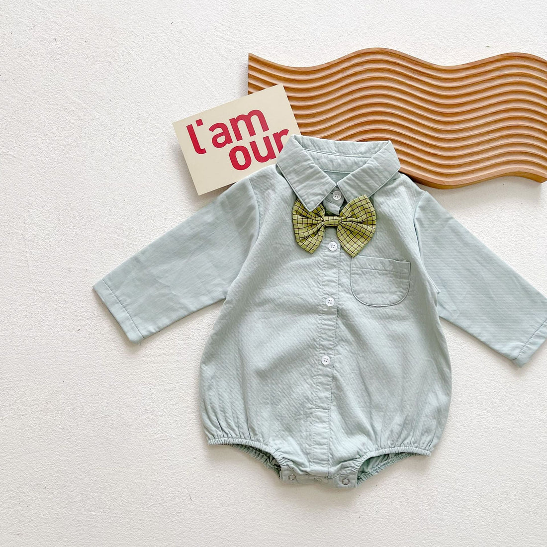 Baby Boy Solid Color Breasted Design