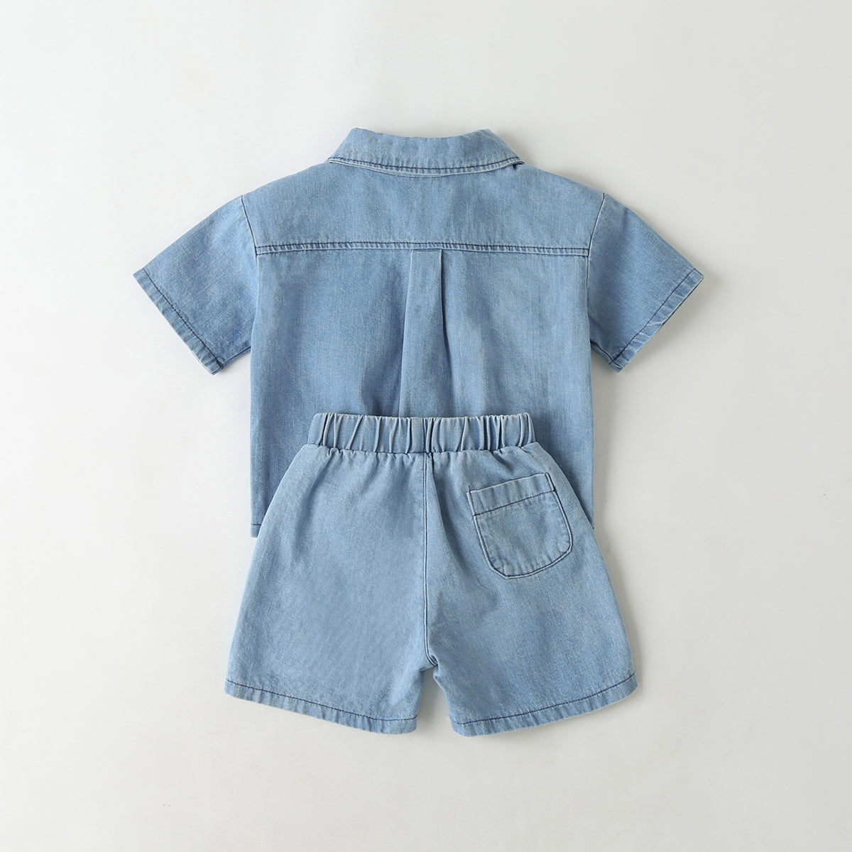 Baby Solid Color Butoon Shorts