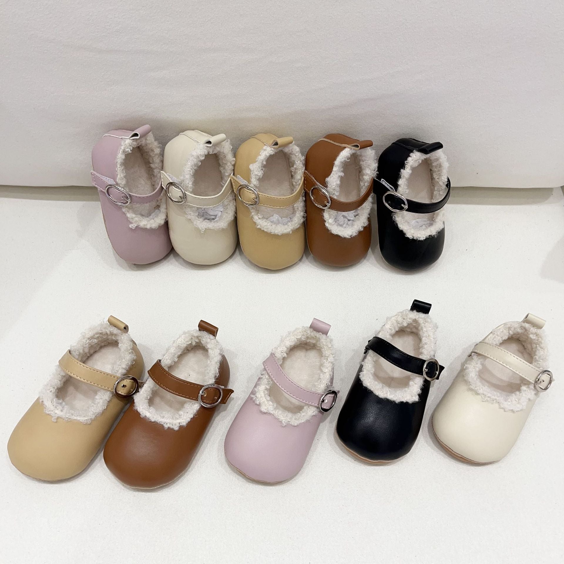 Infant Baby Girl Solid Color Warm Shoes