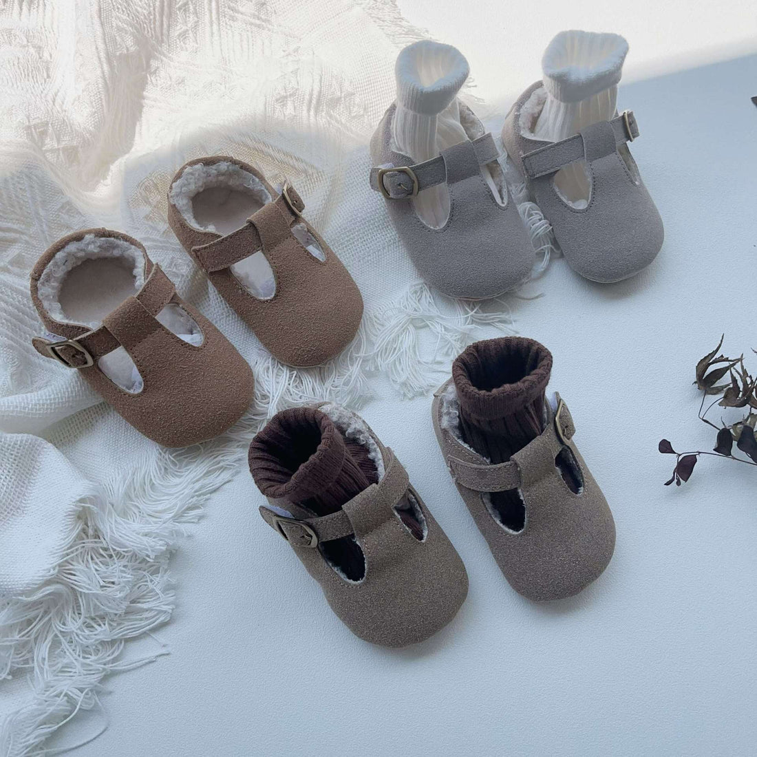 Baby Girl Plush Warm Anti-Slip Shoes