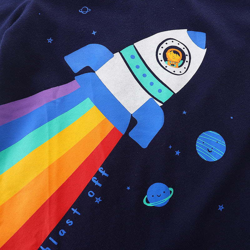 Baby Boy Rocket Print T-Shirt