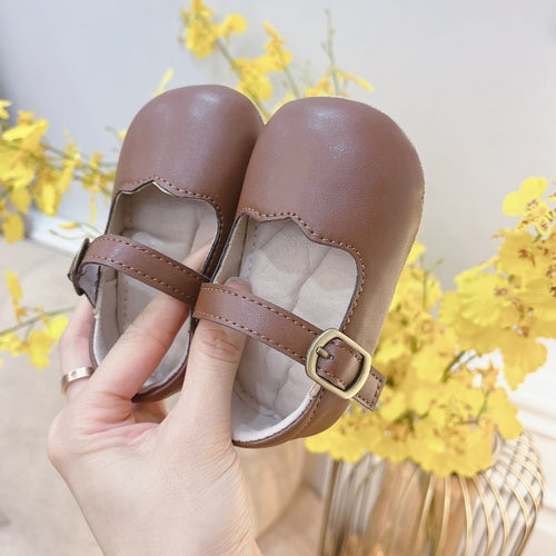 Baby Solid Color Leather Toddler Shoes