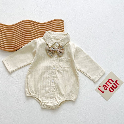Baby Boy Solid Color Breasted Design