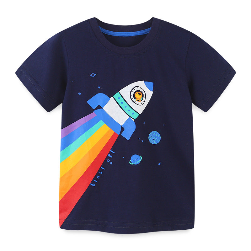 Baby Boy Rocket Print T-Shirt